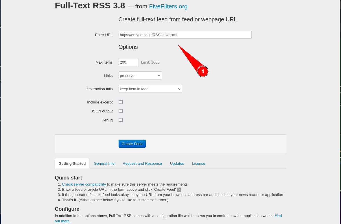 pasting a url into full text rss&rsquo;s web view